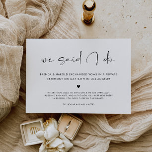 We Said I Do Trouwfeest Aankondiging