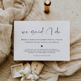 We Said I Do Wedding Aankondiging