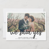 WE SAID JA | Elopement 4 Photo Ontvangst Only Kaart (Voorkant)