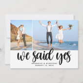 We Said Ja Elopement Feestje Aankondiging (Voorkant)