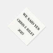 We Said Yes Douane servetten – Verloving Feest 202 (Hoek)