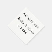 We Said Yes Douchenekjes op maat – Verloving Feest Servet (Hoek)