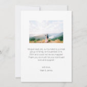 We Said Yes Foto Huwelijksaankondiging Kaart (Achterkant)