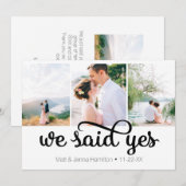 We Said Yes Foto Trouw Aankondiging (Voorkant / Achterkant)