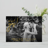 We Said Yes Foto | Trouwfoto Ontvangst Folie Uitnodiging (Staand Voorkant)