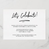 We Said Yes Foto | Trouwfoto Ontvangst Folie Uitnodiging (Achterkant)