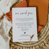 We Said Yes Wedding Elopement Reception Invitation Aankondiging