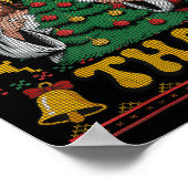 We Saw That Santa Jesus Kids Matching Parents Ugly Poster (Hoek)