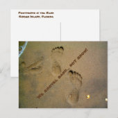 We schoppen zand niet sneeuw - voetafdrukken in de briefkaart (Voorkant / Achterkant)