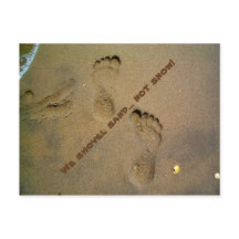 We schoppen zand niet sneeuw - voetafdrukken in de