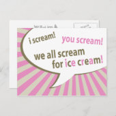 We schreeuwen allemaal om ijs. briefkaart (Voorkant / Achterkant)