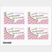 We schreeuwen allemaal om ijs. rechthoekige sticker (Vel)