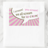 We schreeuwen allemaal om ijs. rechthoekige sticker (Tas)