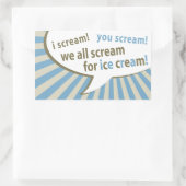 We schreeuwen allemaal om ijs. rechthoekige sticker (Tas)