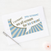 We schreeuwen allemaal om ijs. rechthoekige sticker (Envelop)