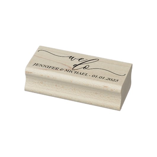We schrijven de huwelijksdatum rubberstempel (Stempel)