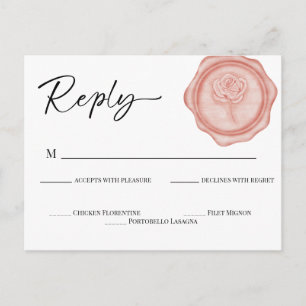 We Seal the Deal Vintage Waszegel RSVP Antwoordkaa Briefkaart