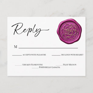 We Seal the Deal Vintage Waszegel RSVP Antwoordkaa Briefkaart