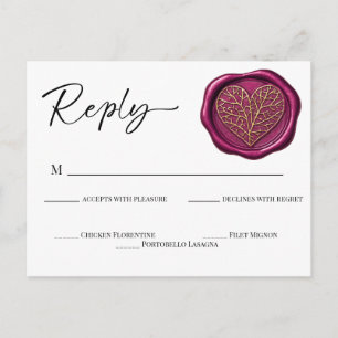 We Seal the Deal Vintage Waszegel RSVP Antwoordkaa Briefkaart