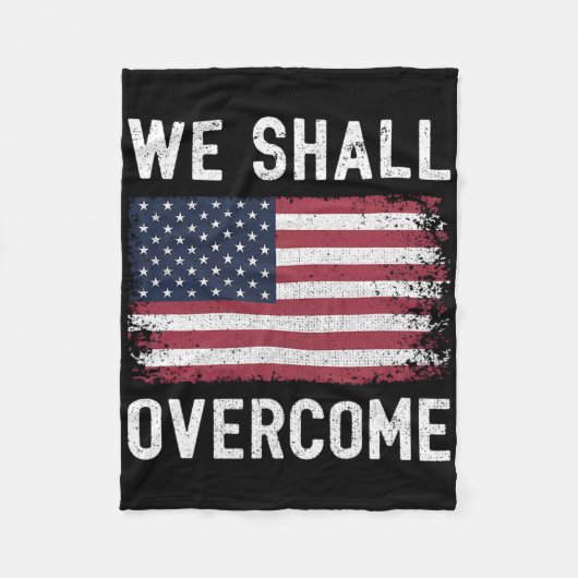 We Shall Overcome Protest American Flag  Fleece Deken (Voorkant)