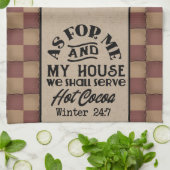 We Shall Warme Chocolade Serveren - Primitive Stij Theedoek (Gevouwen)