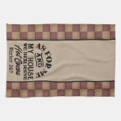 We Shall Warme Chocolade Serveren - Primitive Stij Theedoek (Horizontaal)
