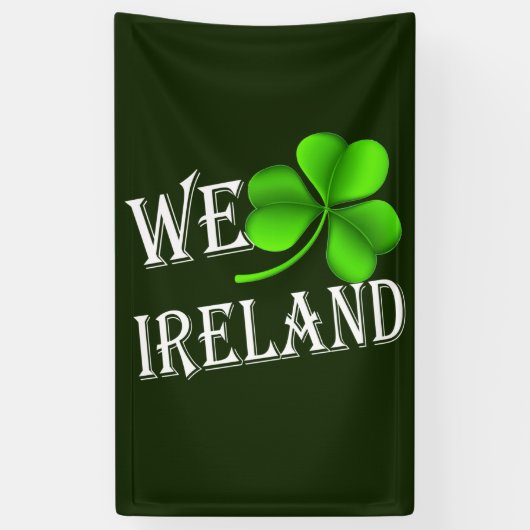 We Shamrock Ierland wt (v) bnrt Spandoek (Verticaal)