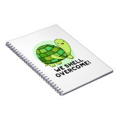 We Shell Overcome Grappige Schildpad Woordgrap Notitieboek (Rechterzijde)
