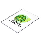 We Shell Overcome Grappige Schildpad Woordgrap Notitieboek (Linkerzijde)