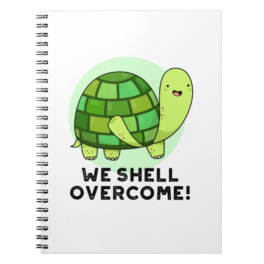 We Shell Overcome Grappige Schildpad Woordgrap Notitieboek (Voorkant)