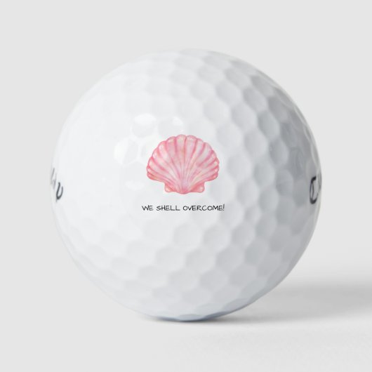 'We Shell Overcome!' Speelse golfspellen aan de ku Golfballen (Voorkant)