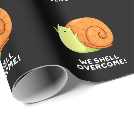 We Shell overhalen Funny Positive Snail Pun Dark B Cadeaupapier (Rol Hoek)