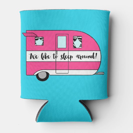 "We slapen graag rond!" Blikjeskoeler (Voorkant)