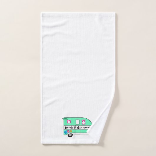 "We slapen graag rond" Camper Hand Towel Bad Handdoek (Handdoek)
