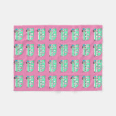 "We slapen graag rond" Camper Humor Fleece Deken (Voorkant (Horizontaal))