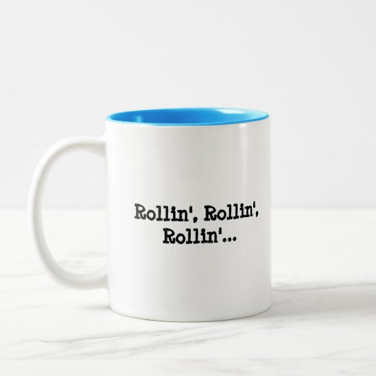 "We slapen graag rond" Camper Mok (Links)