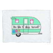 "We slapen graag rond" Camper Pillow-Hoesjes Kussensloop (Voorkant-Links)