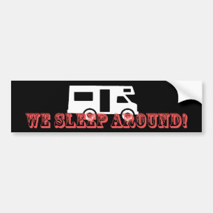 We slapen rond! bumpersticker