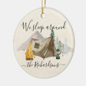We slapen rond Waterverf en personaliseren Camp Te Keramisch Ornament (Links)