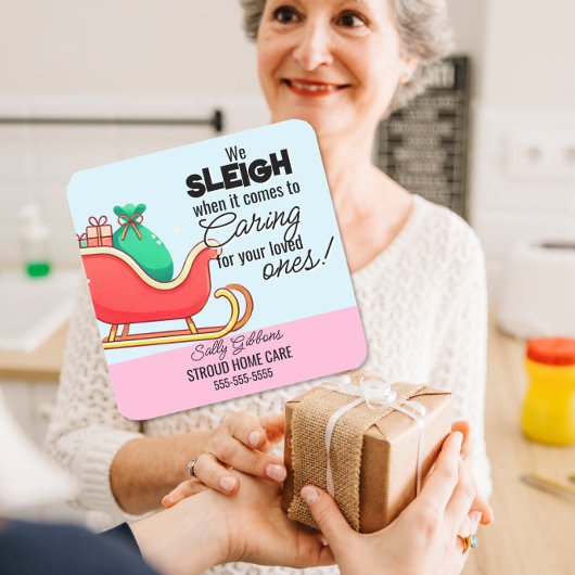 We Sleigh Caregiver Kerstmis klant sticker