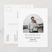 We sloten de bekende moderne bootfoto-ontwikkeling aankondigingskaart (Voorkant / Achterkant)