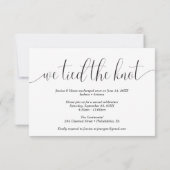 We sloten de knoop door Uitnodiging Uitgebreide aa (Achterkant)