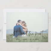 We sloten de knoop van de knoop Modern-ontwerpfoto Aankondiging (Voorkant)