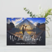 We sloten de Knot Elegant foto Weddenschap Aankondiging (Staand voorkant)