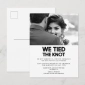 We sloten de knot Modern foto-aankondiging aan Briefkaart (Voorkant / Achterkant)