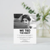 We sloten de knot Modern foto-aankondiging aan Briefkaart (Staand voorkant)