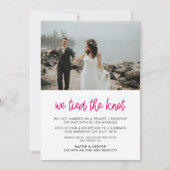 We sloten de knot Modern foto-aankondiging aan Kaart (Voorkant)