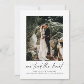 We sloten de Knot Photo Elopement/Wedding Aankondiging (Voorkant)