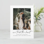 We sloten de Knot Photo Elopement/Wedding Aankondiging (Staand voorkant)