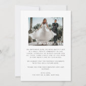 We sloten de Knot Photo Elopement/Wedding Aankondiging (Achterkant)